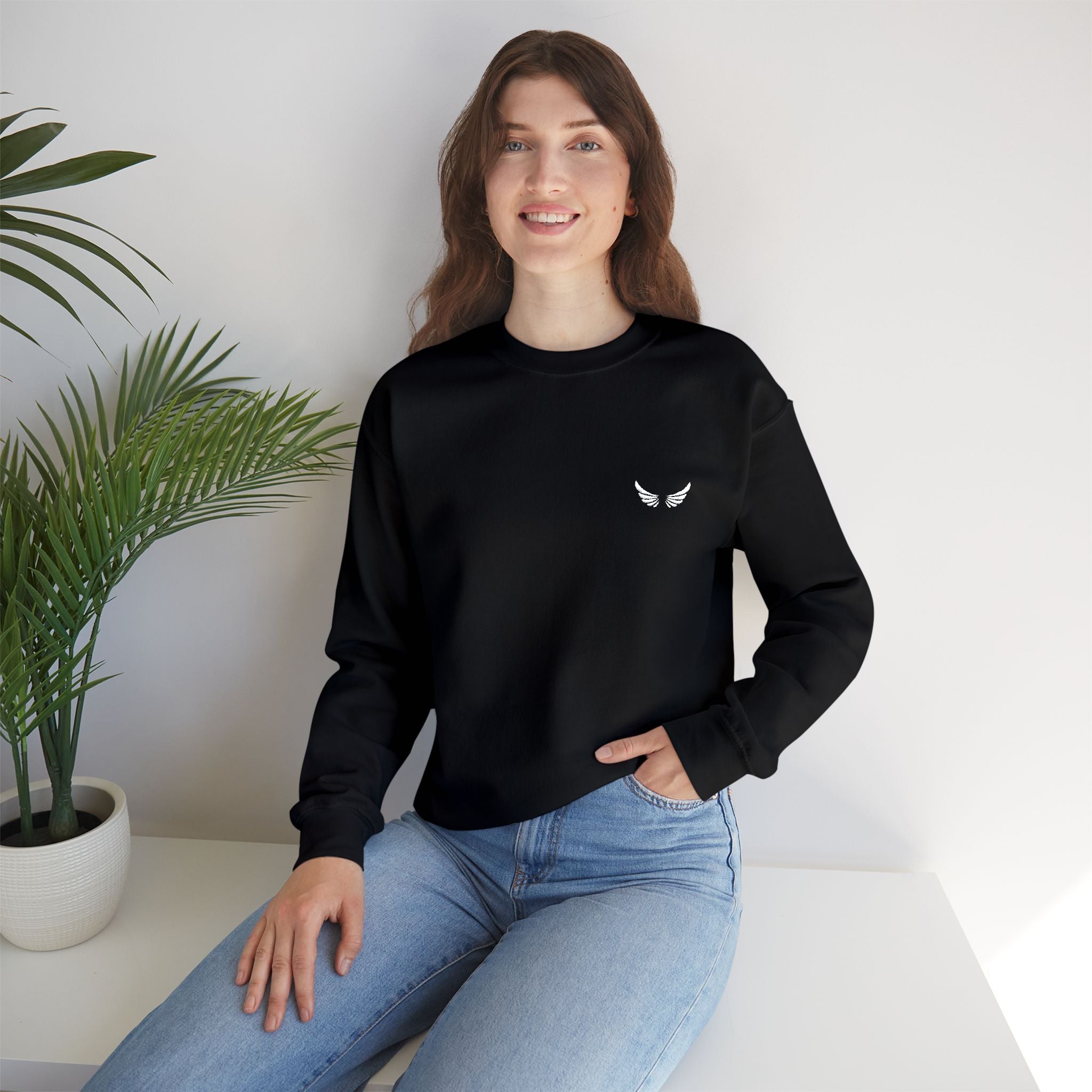 NW Minimal Black Crewneck Sweatshirt